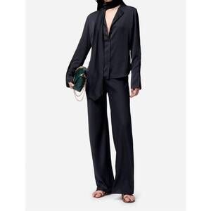 NEW VANESSABRUNO filipina button down shirt in black